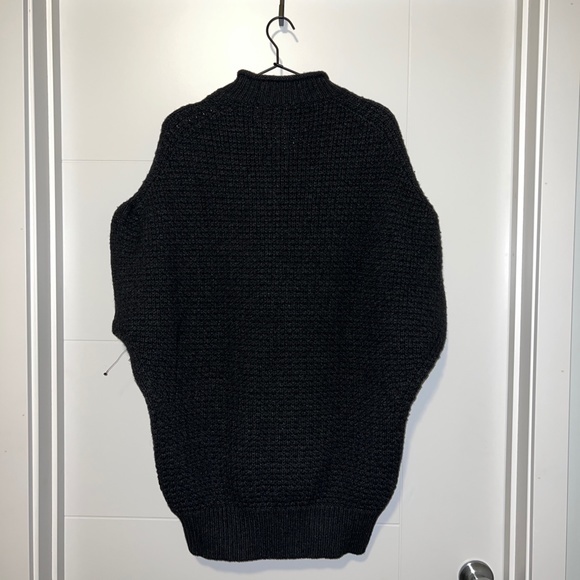 Vince Oversized Wool Blend Sleeveless Knit Poncho in Gray Size S - Picture 2 of 5